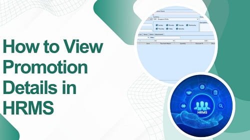 How to View Promotion Details in HRMS